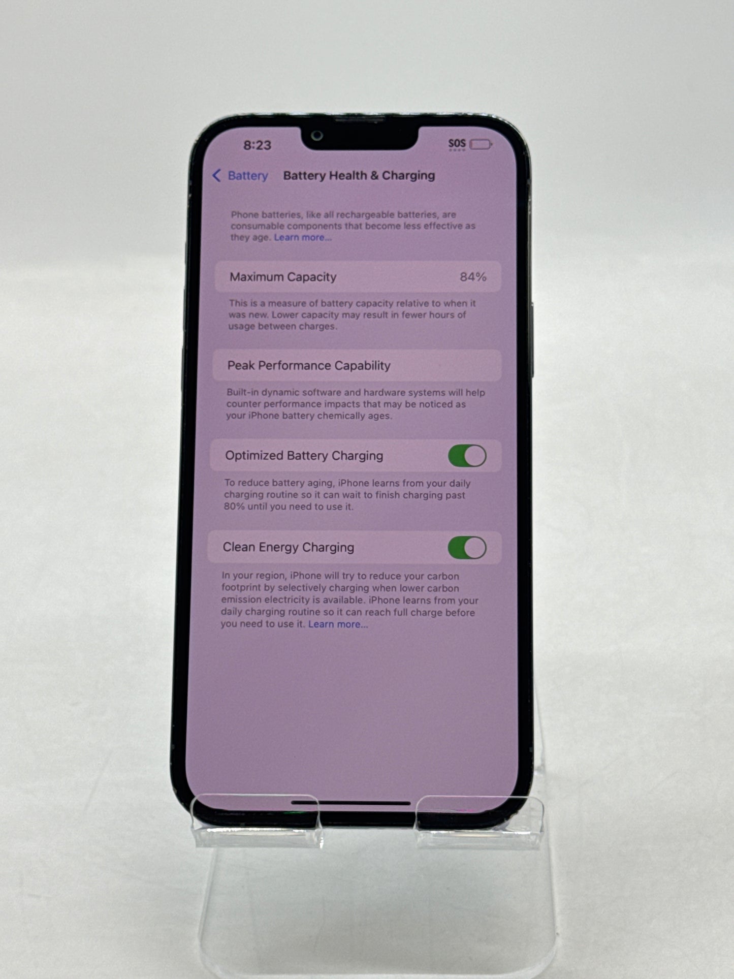 AT&T Apple iPhone 13 Pro Max A2484 128GB Sierra Blue 84% Battery - Cracked Lens