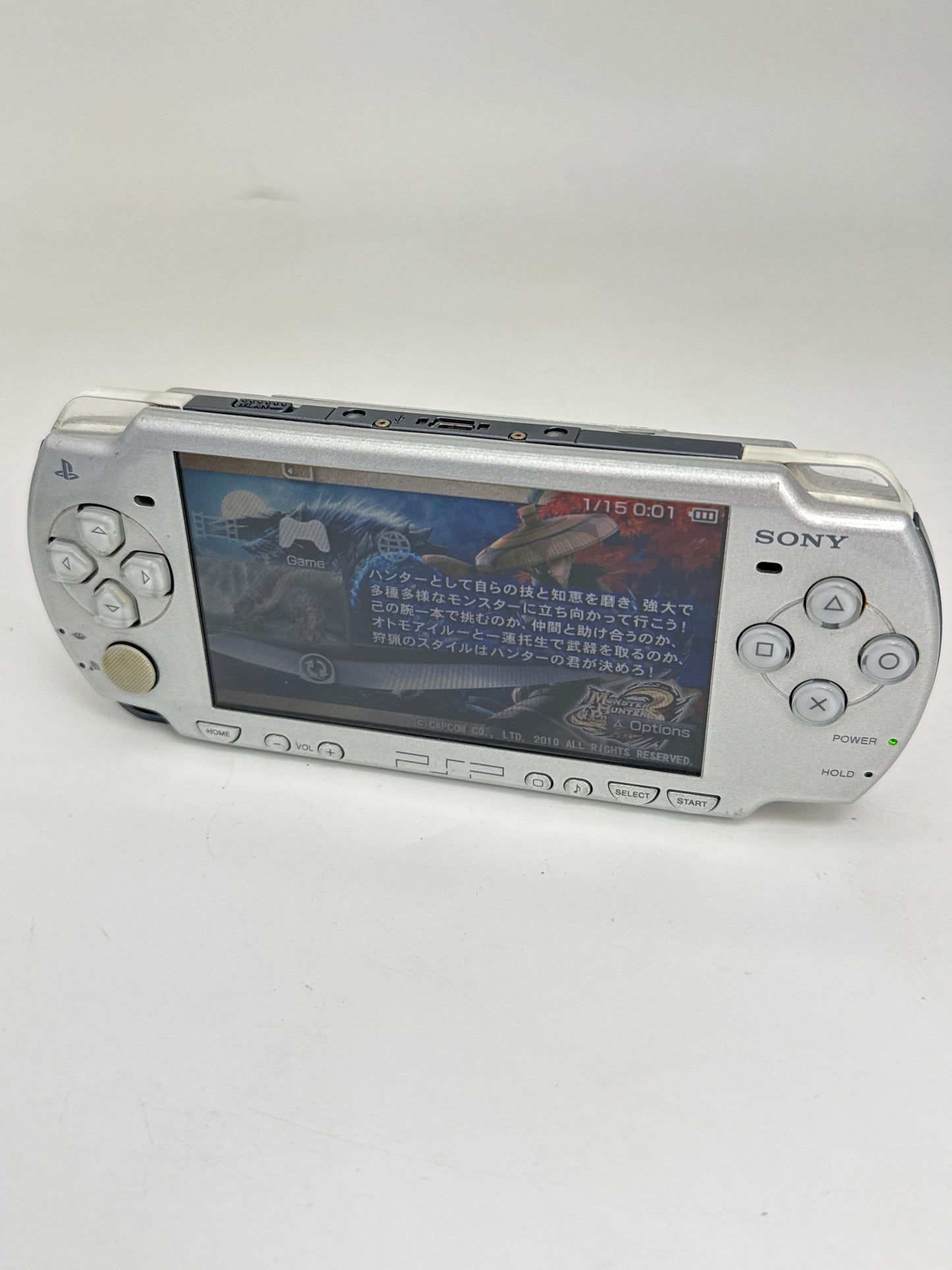 Sony PSP-2000 Silver Console #86 w/3600mAh Battery & No Charger