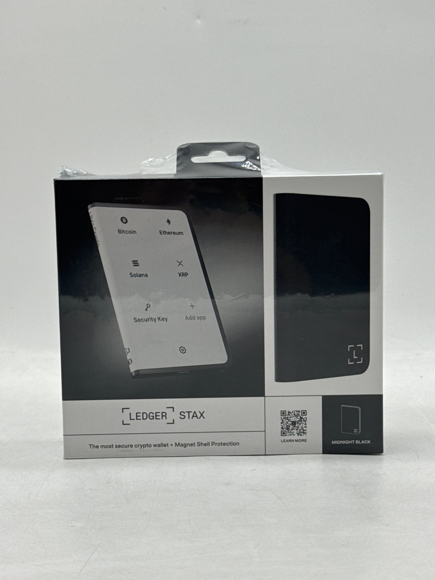 New Ledger Stax Crypto Hardware Wallet with Folio Curved E Ink Touch Screen Black