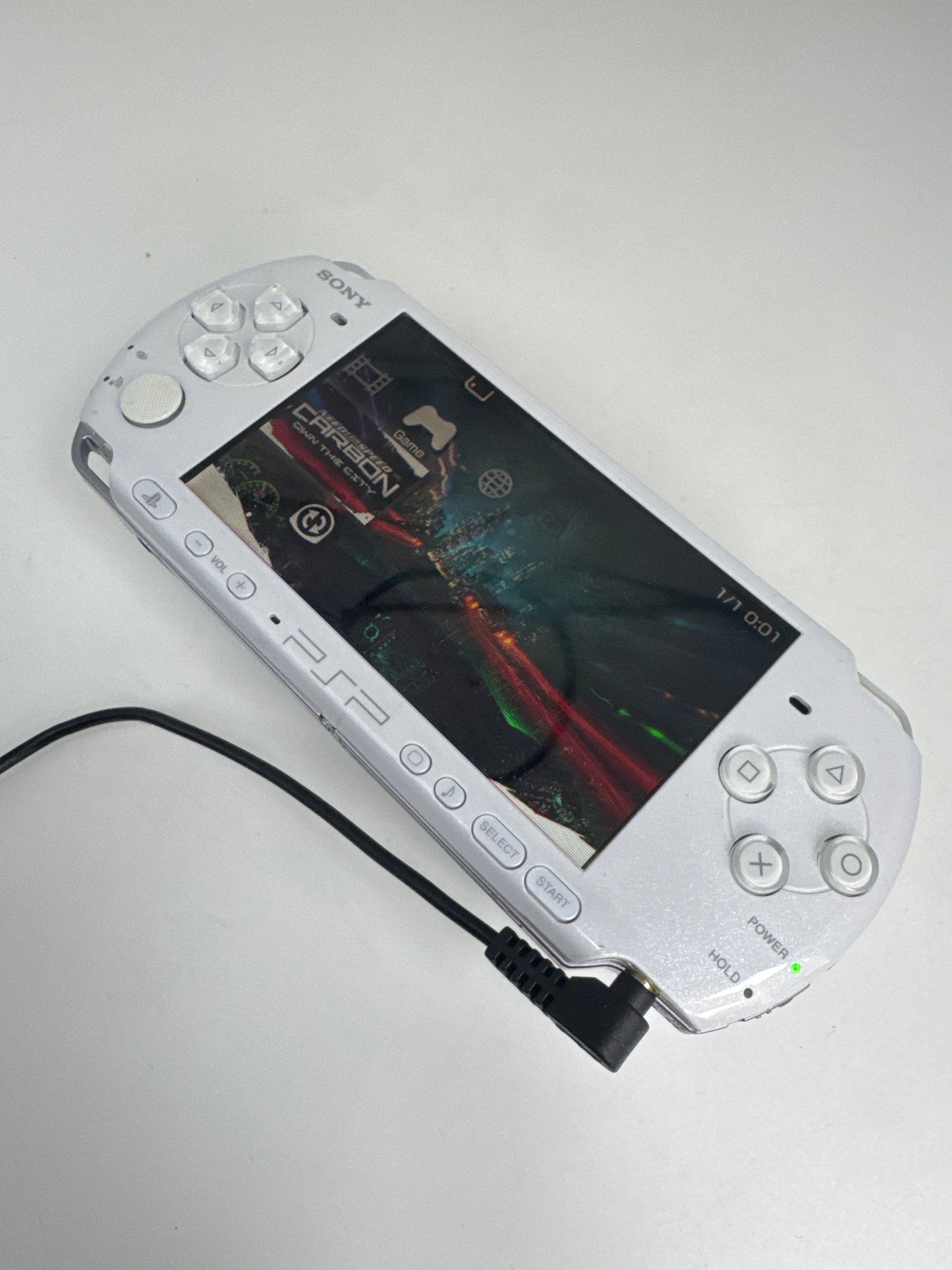 Sony PSP-3000 Pearl White Console Only #99 No Battery No Charger AS IS