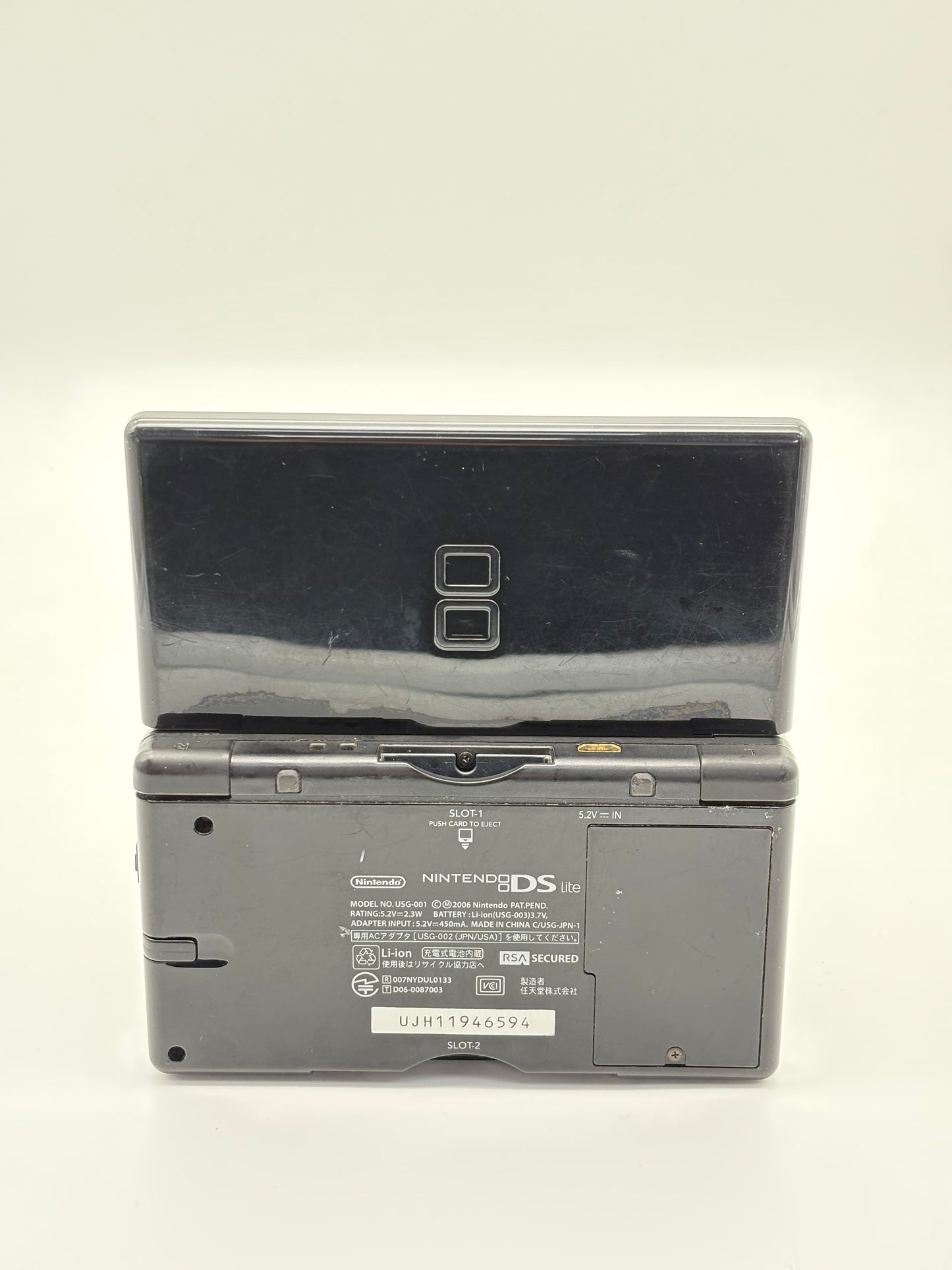 Nintendo DS Lite USG-001 Black Console UNTESTED AS IS #314