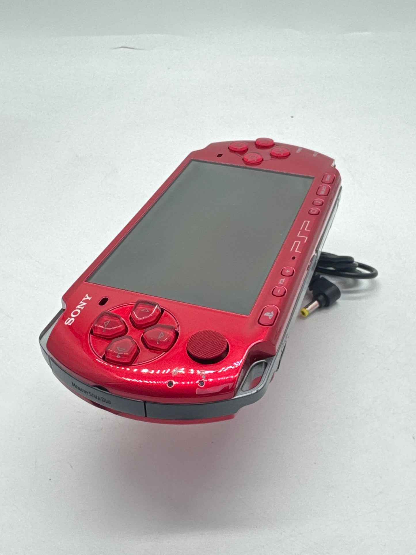 Sony PlayStation Portable PSP-3000 Red Console #364 w/2400mAh Battery & Charger
