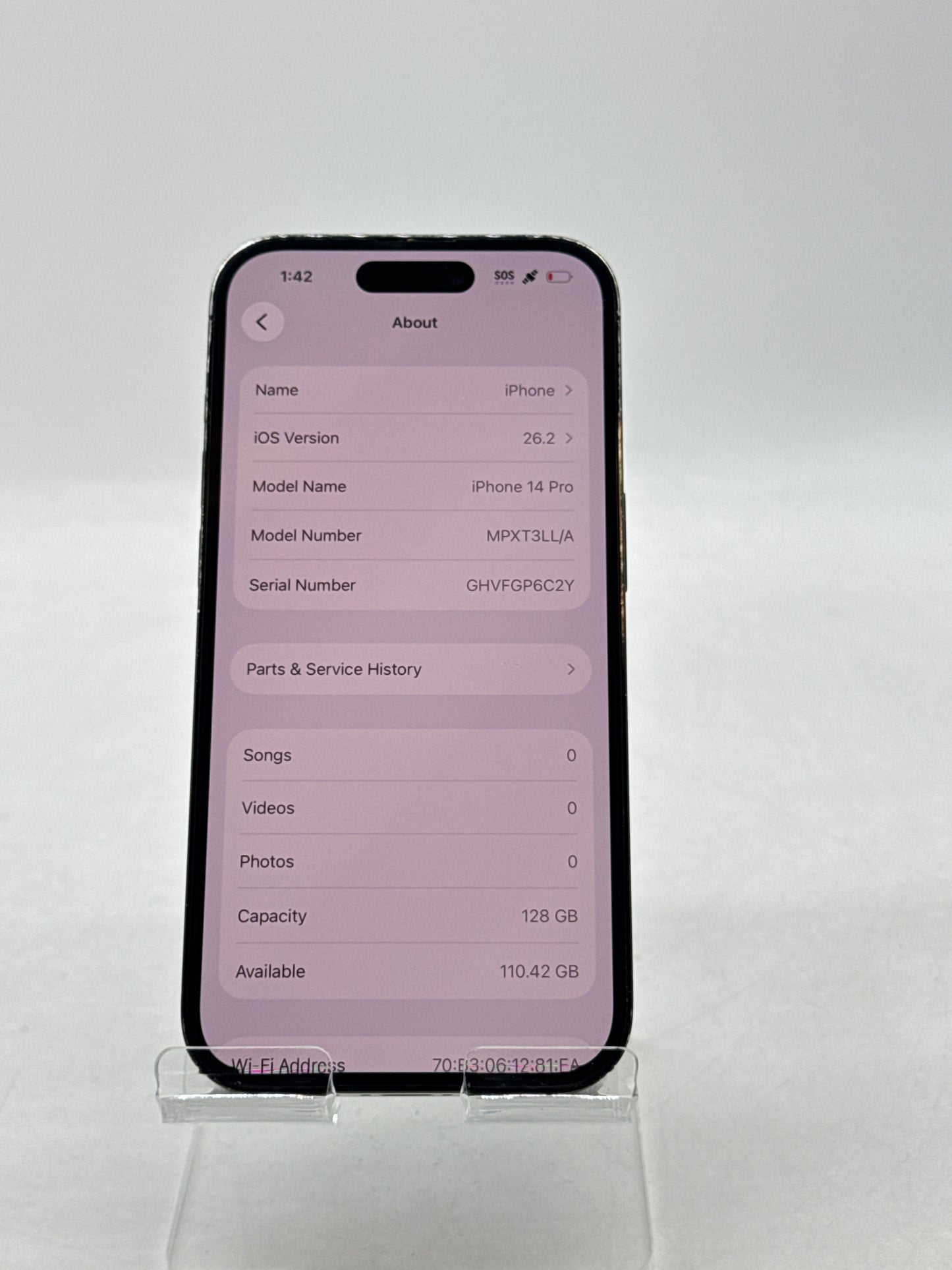 Unlocked Apple iPhone 14 Pro A2650 128GB Space Black - Bad Charging Port Read!