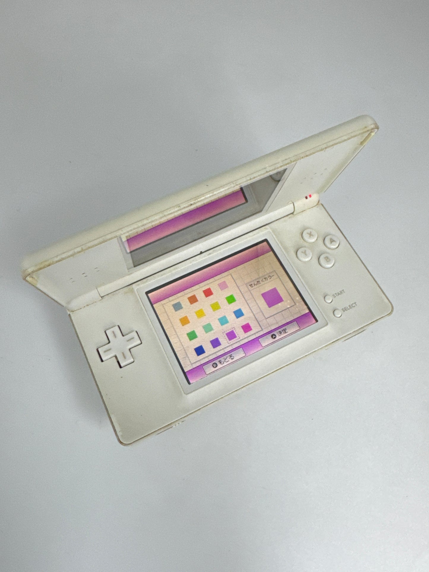 Nintendo DS Lite USG-001 Polar White Console #43 Loose Hinge