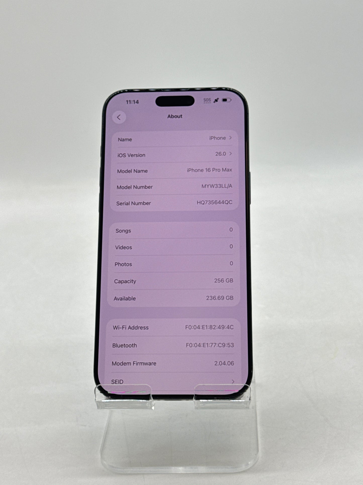 T-Mobile Apple iPhone 16 Pro Max A3084 256GB Black Titanium - Cracked Back