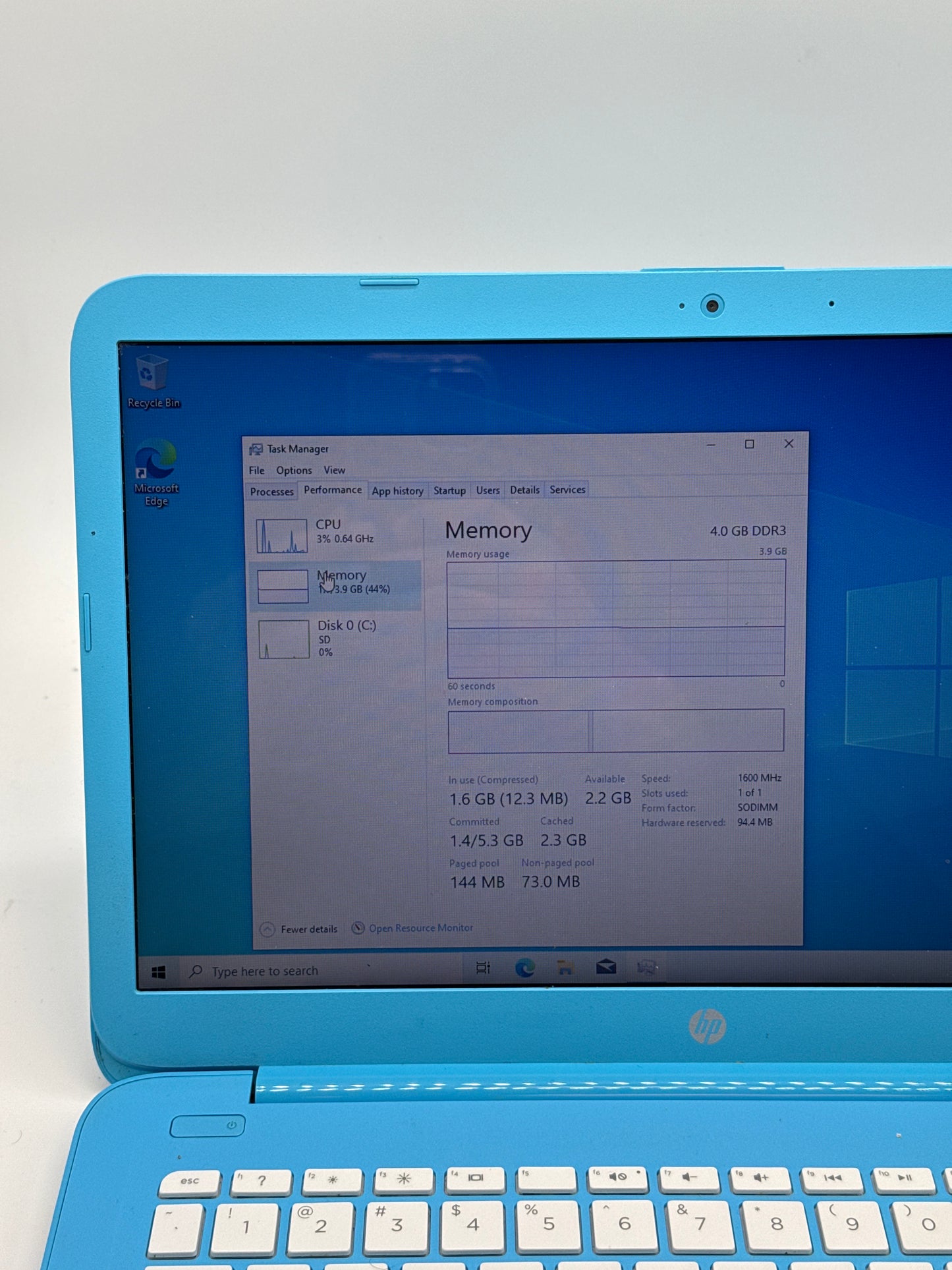 HP Stream 14-ax010hr 14 inch Intel Celeron N3060 4GB 32GB - Read