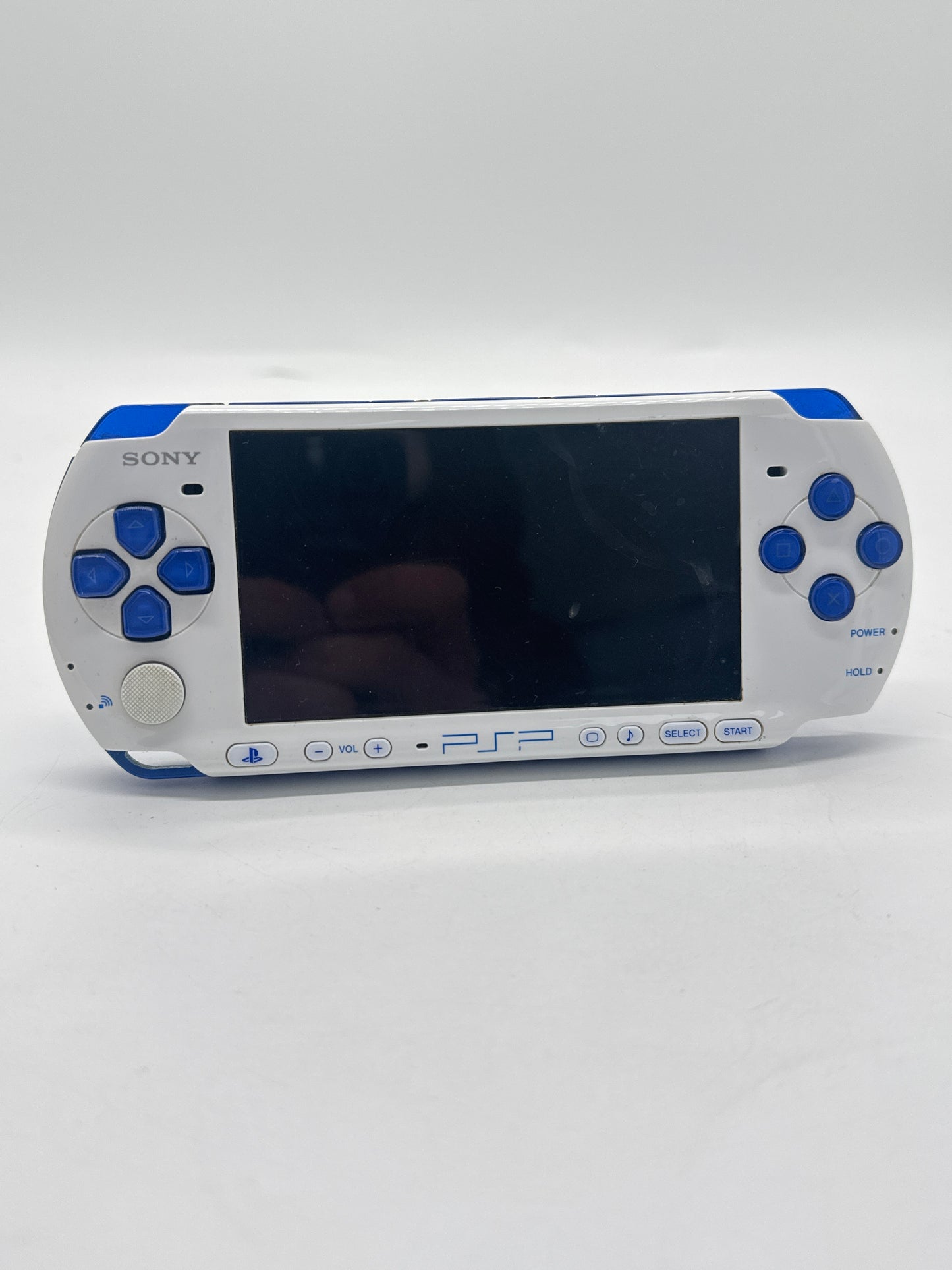 Sony PSP-3000 White/Blue Console Only #106 Right Side Buttons Bad READ AS IS