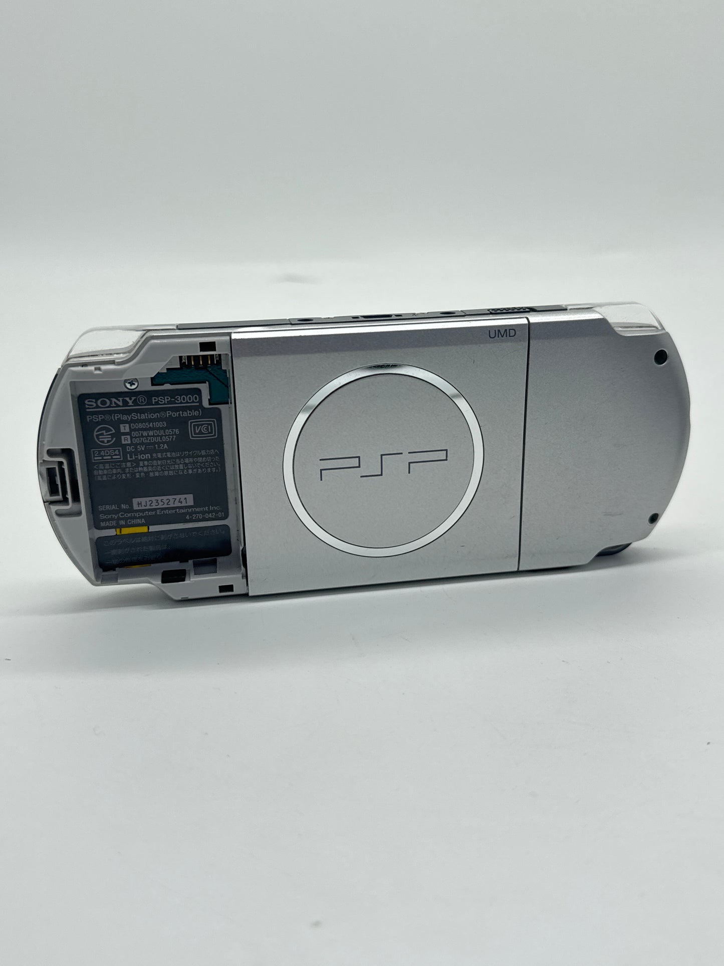 Sony PSP-3000 Silver Console #234 No Battery or Back Lid No Charger AS IS