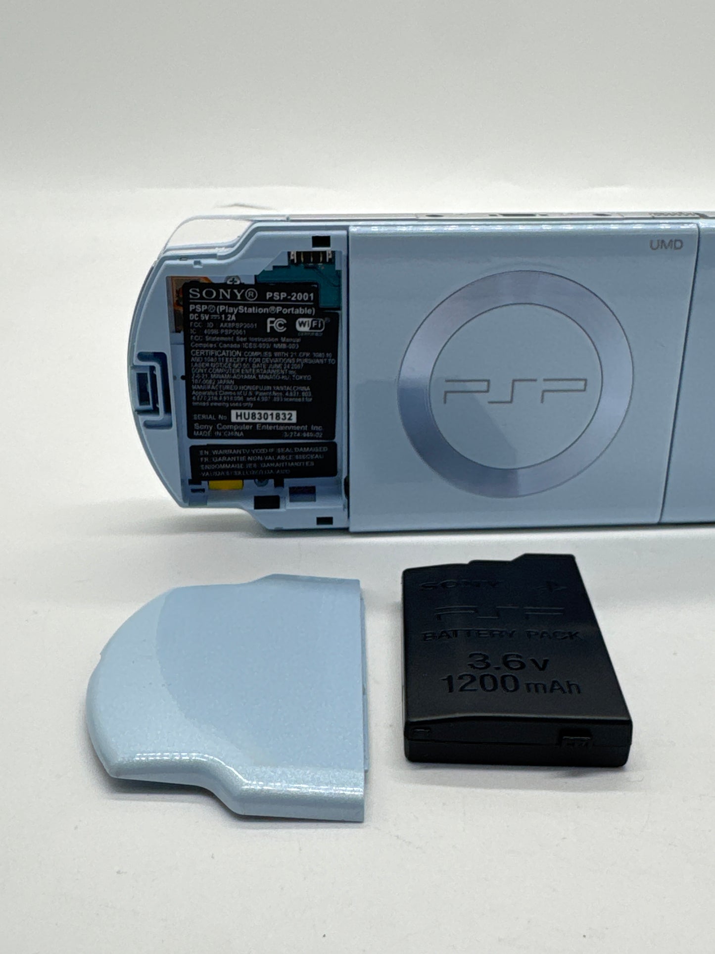 Sony PSP-2001 Felicia Blue Console w/ 1200mAh Battery #93 BAD SCREEN AS IS READ