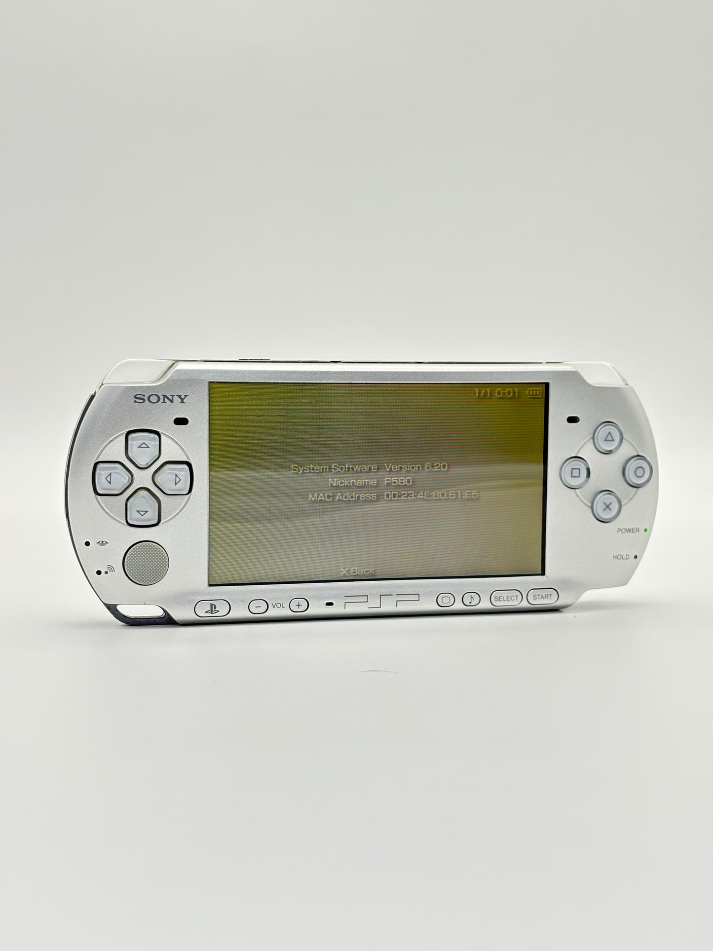 Sony PSP-3000 Silver Console #215 w/1200 mAh Battery
