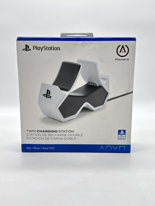 Sony PlayStation 5 Dual Sense Controllers Power A Twin Charging Station - New Open Box