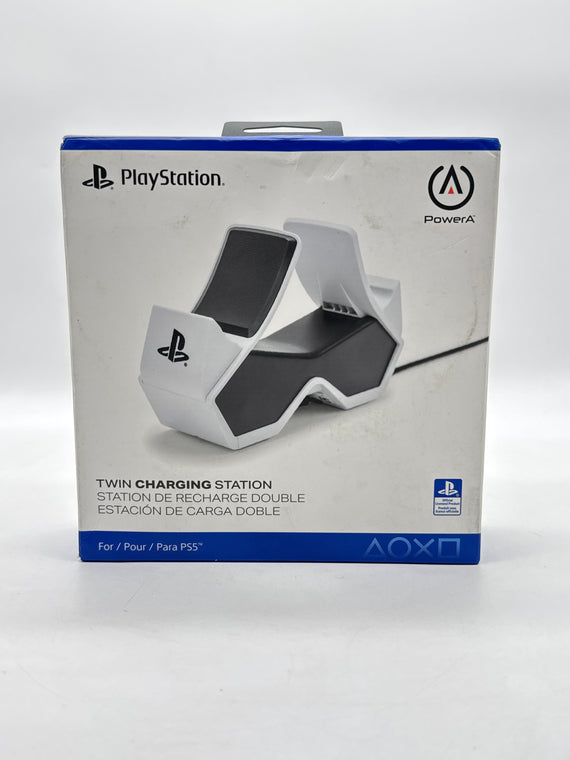 Sony PlayStation 5 Dual Sense Controllers Power A Twin Charging Station - New Open Box