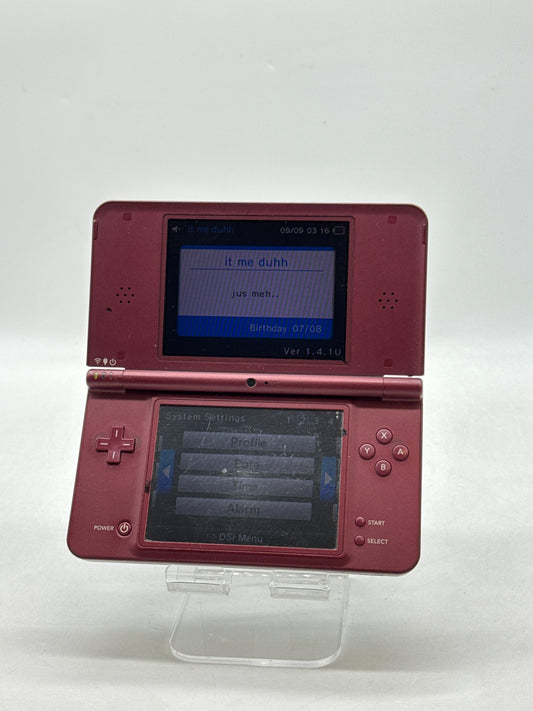 Nintendo DSi XL UTL-001(USA) Handheld Video Game Console Burgundy - Read!