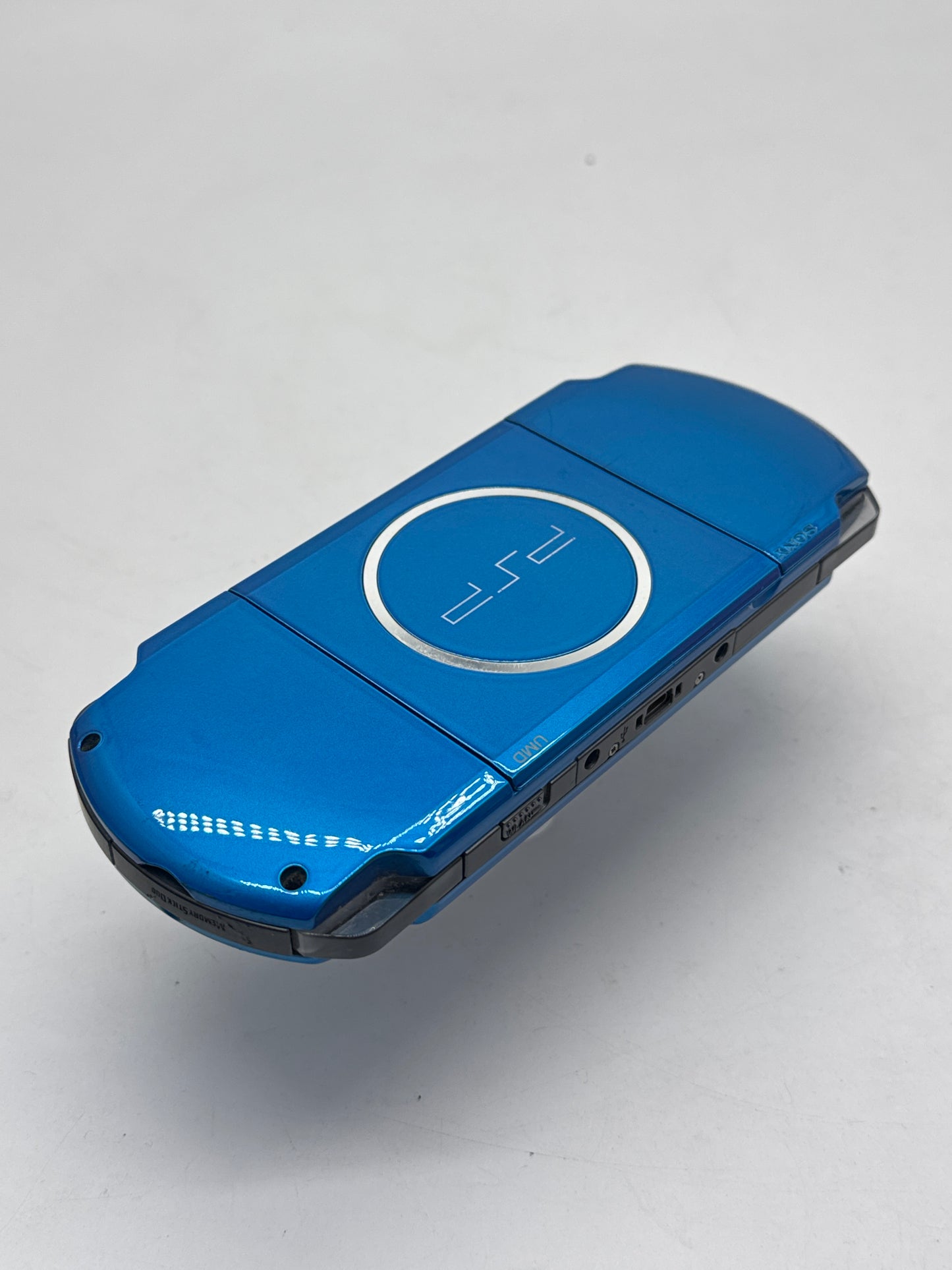 Sony PlayStation PSP-3000 Blue Console #376 w/2400mAh Battery - Line on Display AS IS