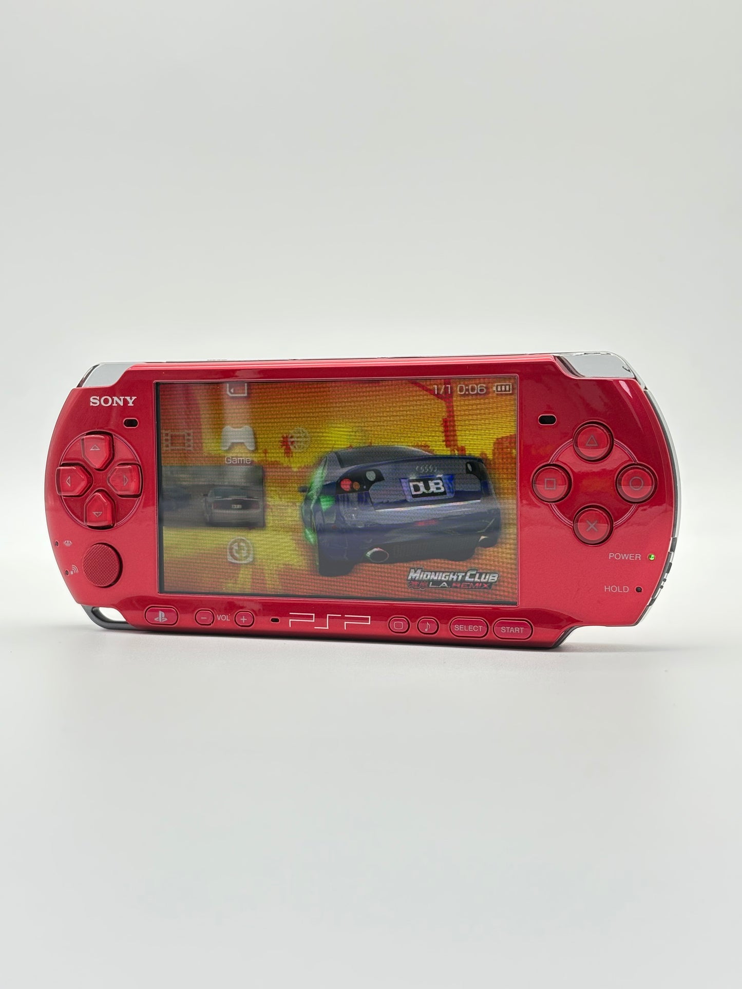 Sony PSP-3000 Red Console #201 w/1200 mAh Battery