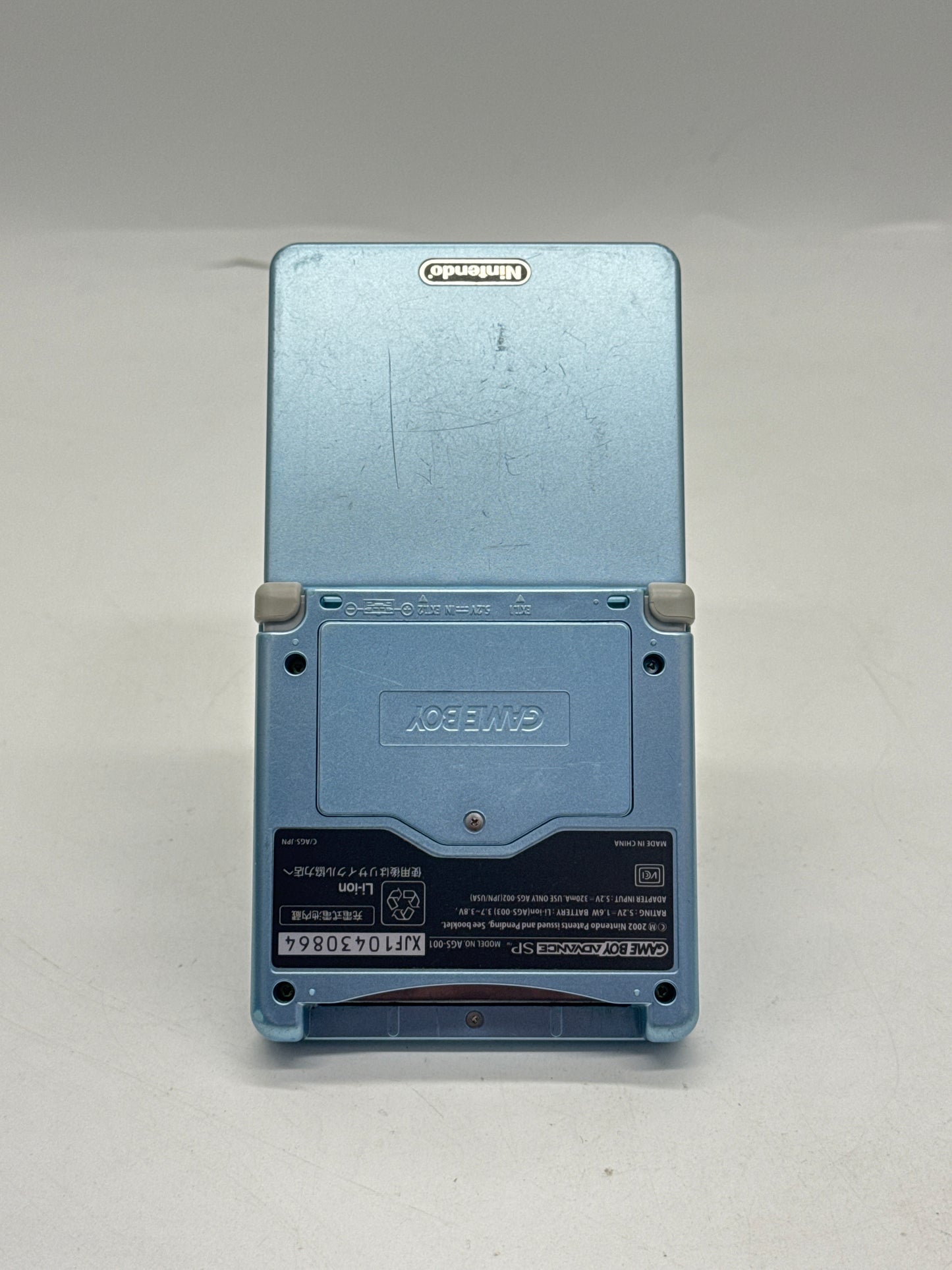 Nintendo Game Boy Advance SP AGS-001 Pearl Blue Console Only #404
