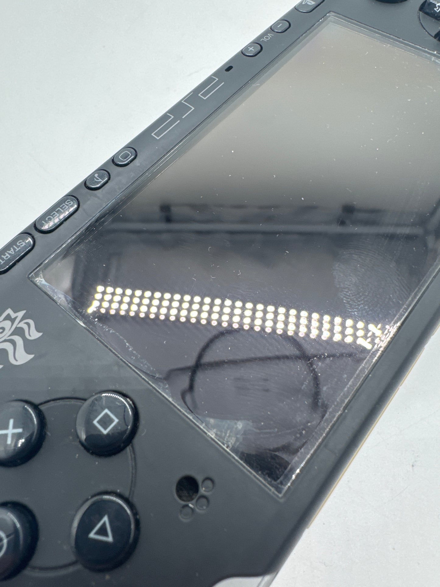 Sony PSP-3000 Monster Hunter Portable 3rd Hunters No Back Lid Bad Screen #276 Limited