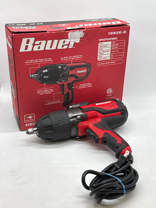 Bauer 1/2" Heavy Duty Extreme Torque Corded Impact Wrench 1050 ft-lb 2600 RPM