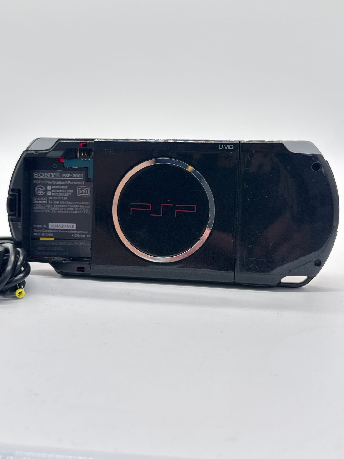 Sony PSP-3000 Red\Black Console w/ Charger #73 No Battery No Lid AS IS