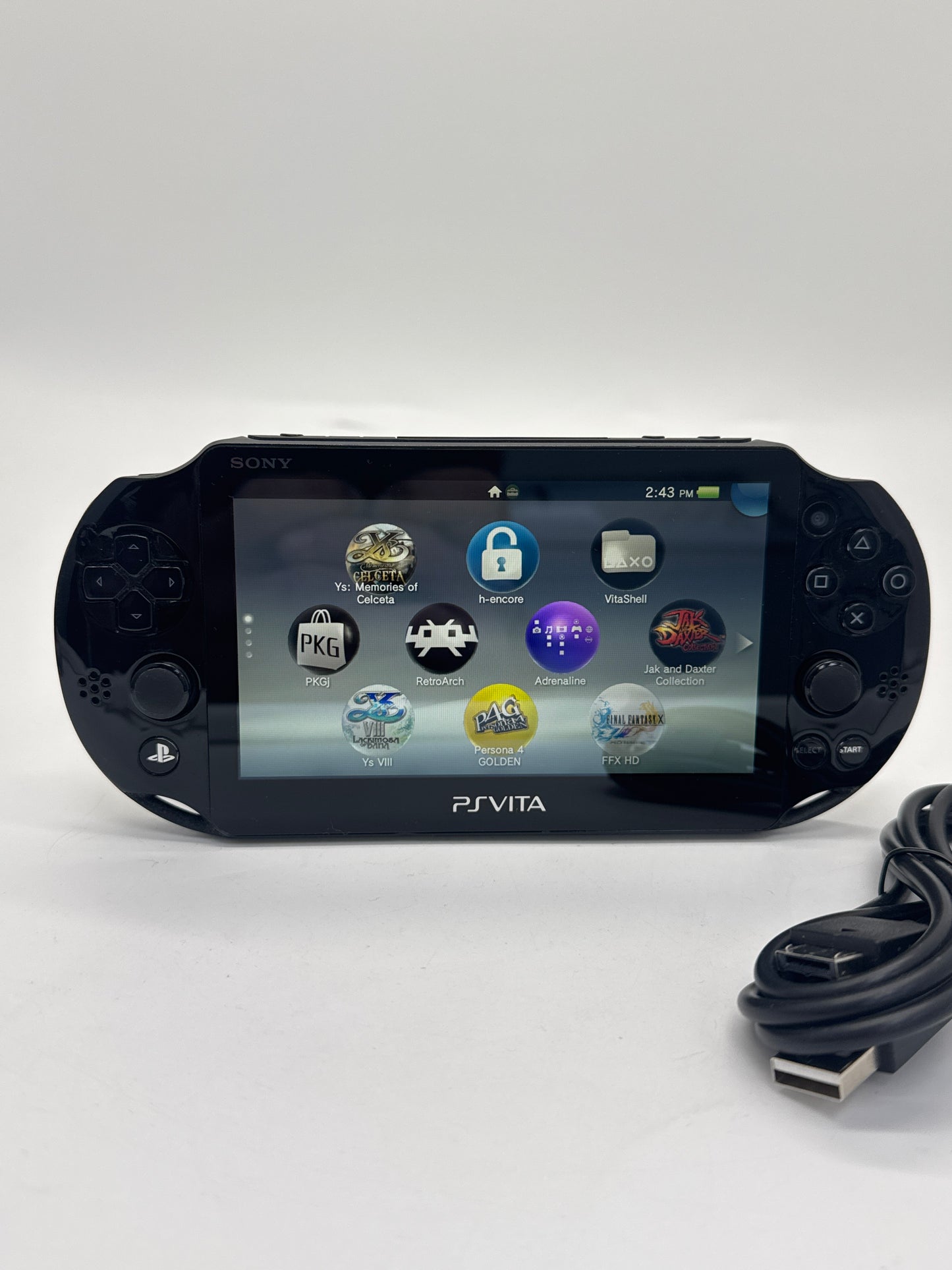 Sony PlayStation Vita PCH-2001 Black Console w/ Charger #87 Missing L & R Buttons AS IS