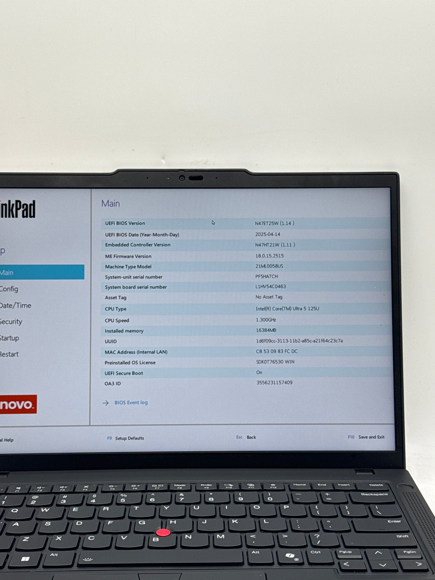 Lenovo ThinkPad T14 Gen 5 14" WUXGA Core Ultra 5 125U 16GB 512GB SSD - Read!