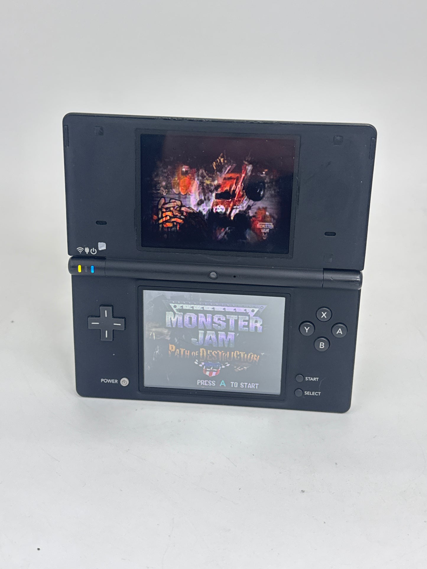 Nintendo DSi TWL-001(USA) Black Console Only #357 Spots on Top Display AS IS