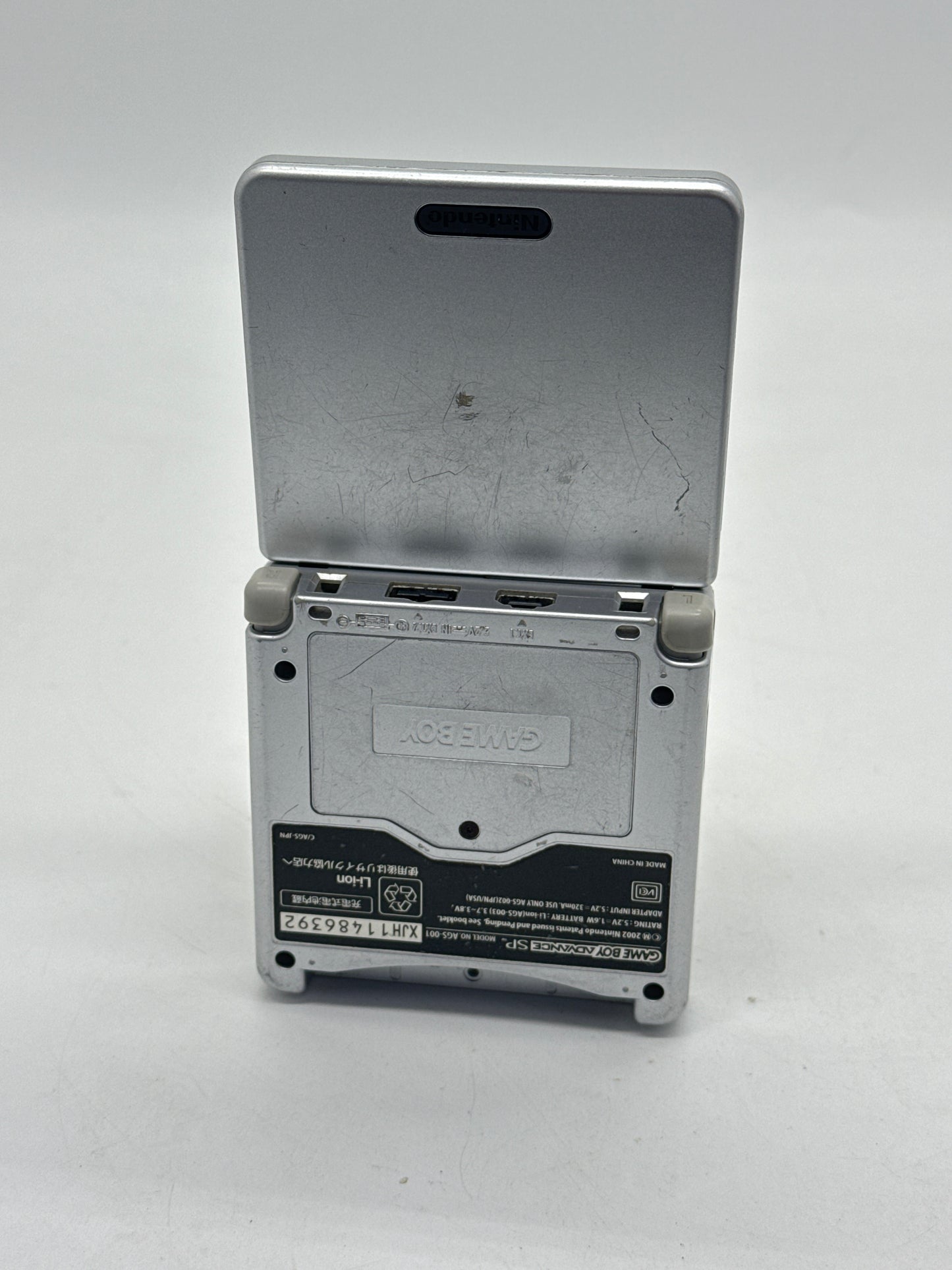 Nintendo Game Boy Advance SP AGS-001 Silver Console Only #403 BAD READ AS IS