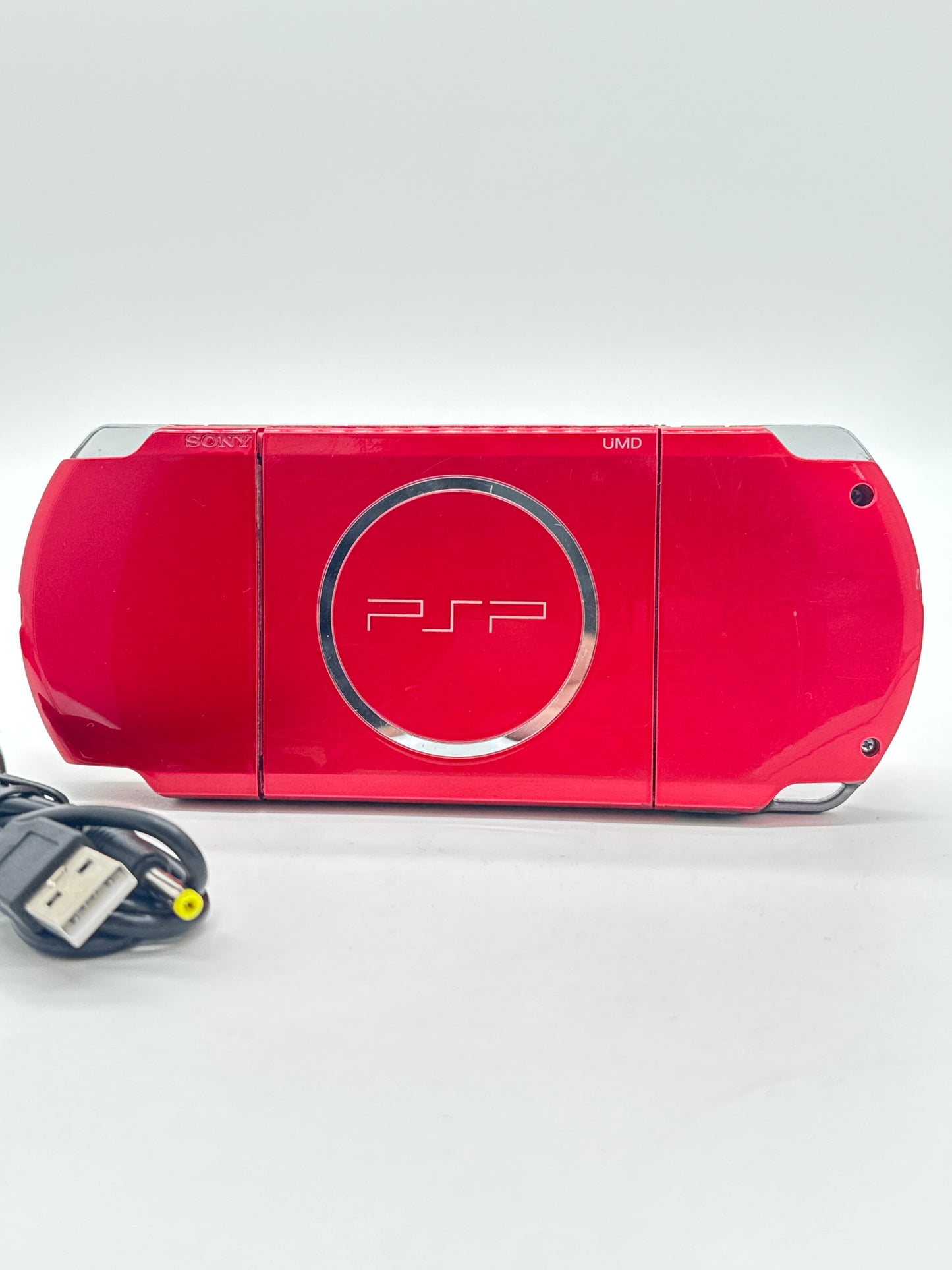 Sony PSP-3000 Radiant Red Console w/ Charger #68 Battery Lid Will Not Stay On
