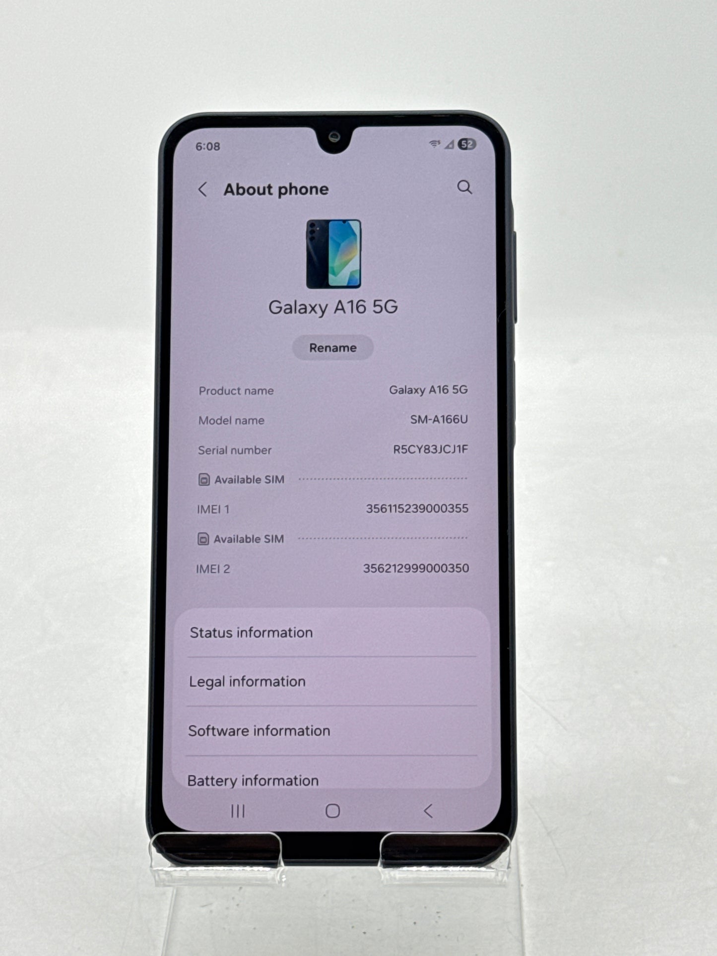 T-Mobile Samsung Galaxy A16 5G 6.7" SM-A166U 128GB 4GB RAM Blue Black