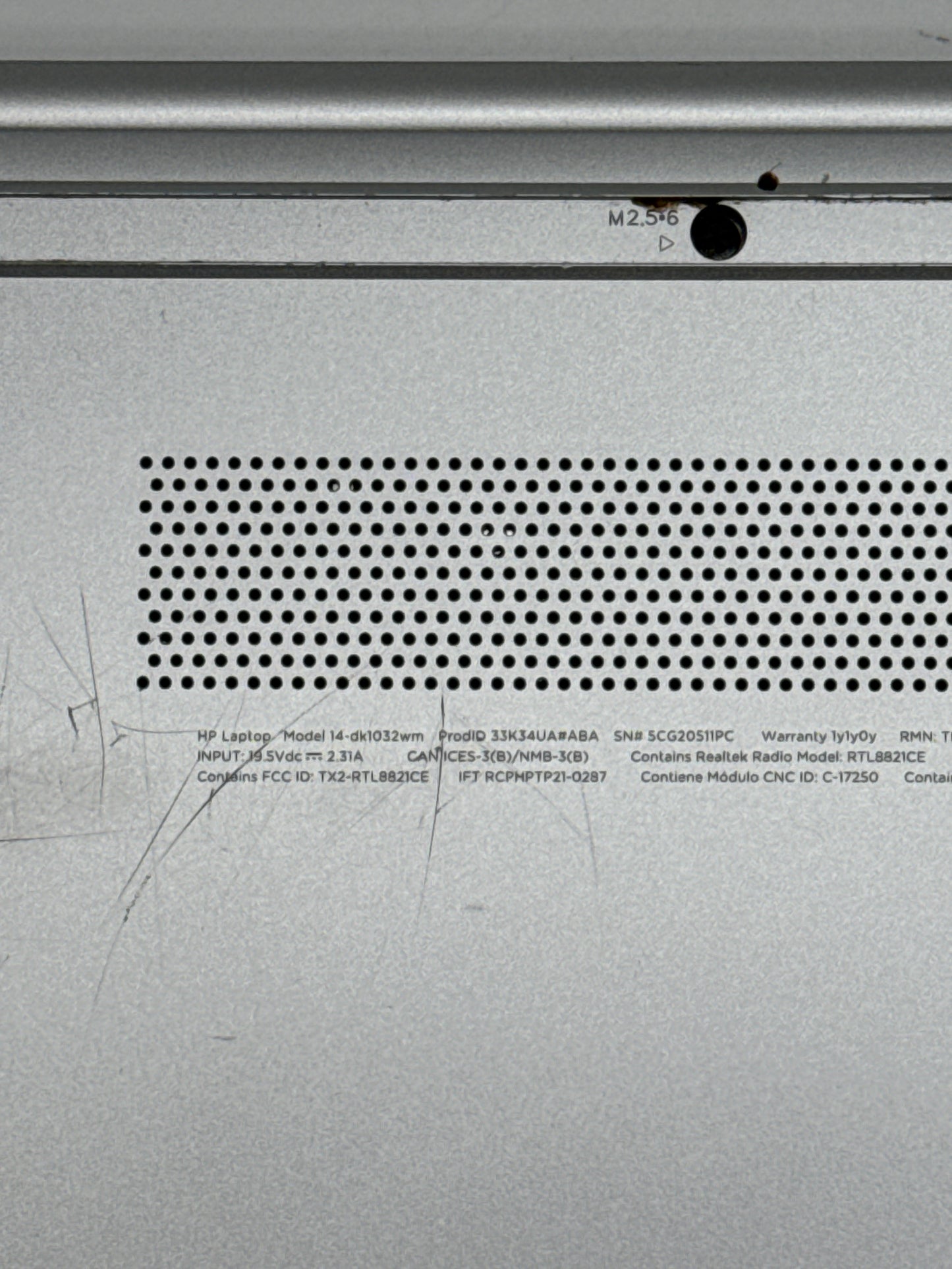 HP 14" Ryzen 3 3250U 4GB RAM 128GB SSD 14-dk1032wm w/ Charger