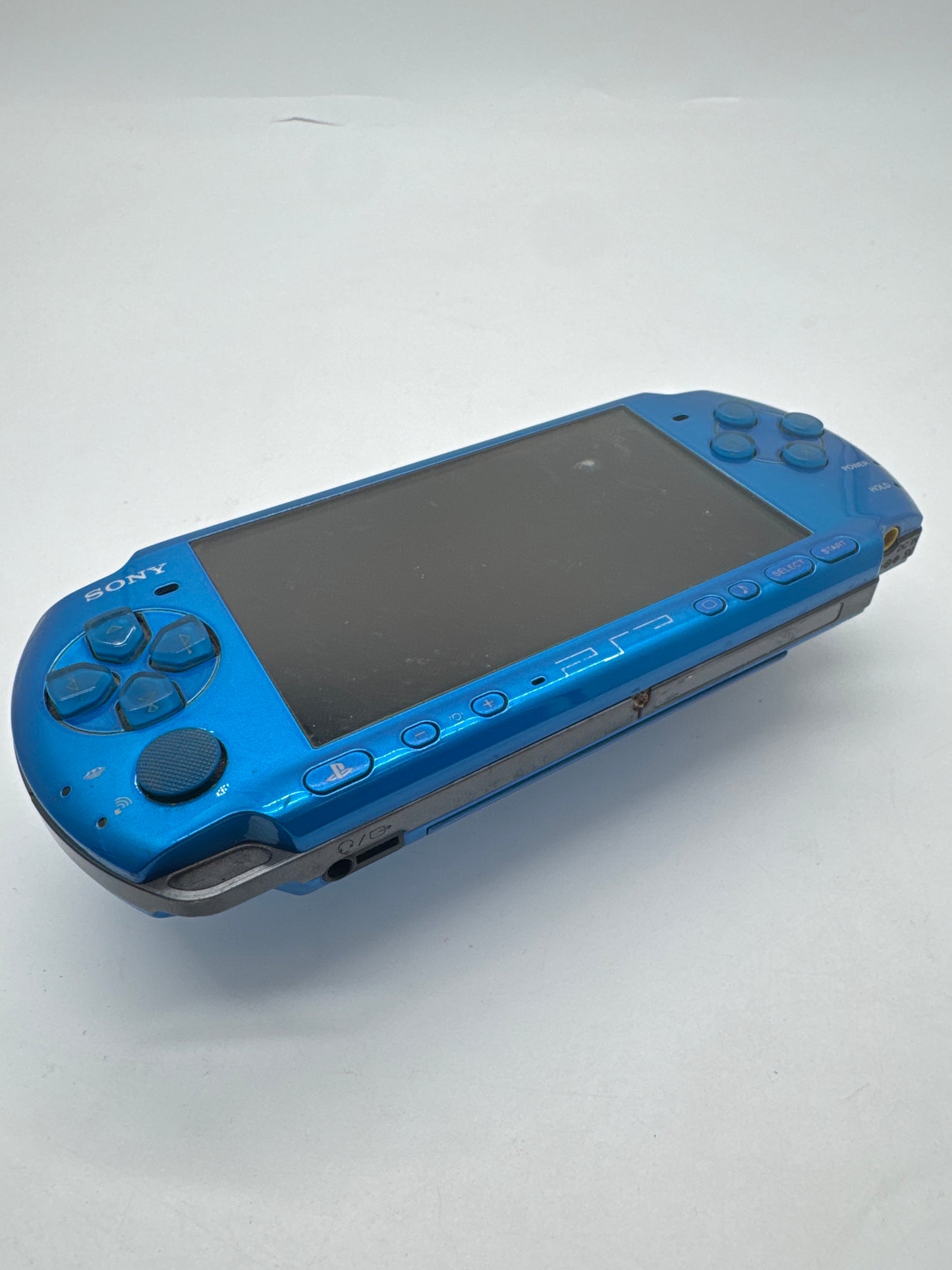Sony PSP-3000 Metallic Blue Console Only #98 No Battery No Battery Lid AS IS