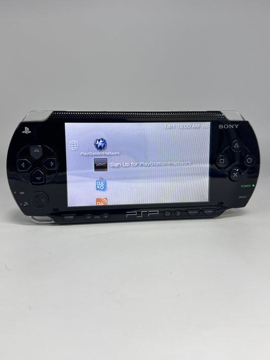 Sony PSP-1000 Piano Black Console #79 No Charger Cracked Back Bad Disc Drive AS IS