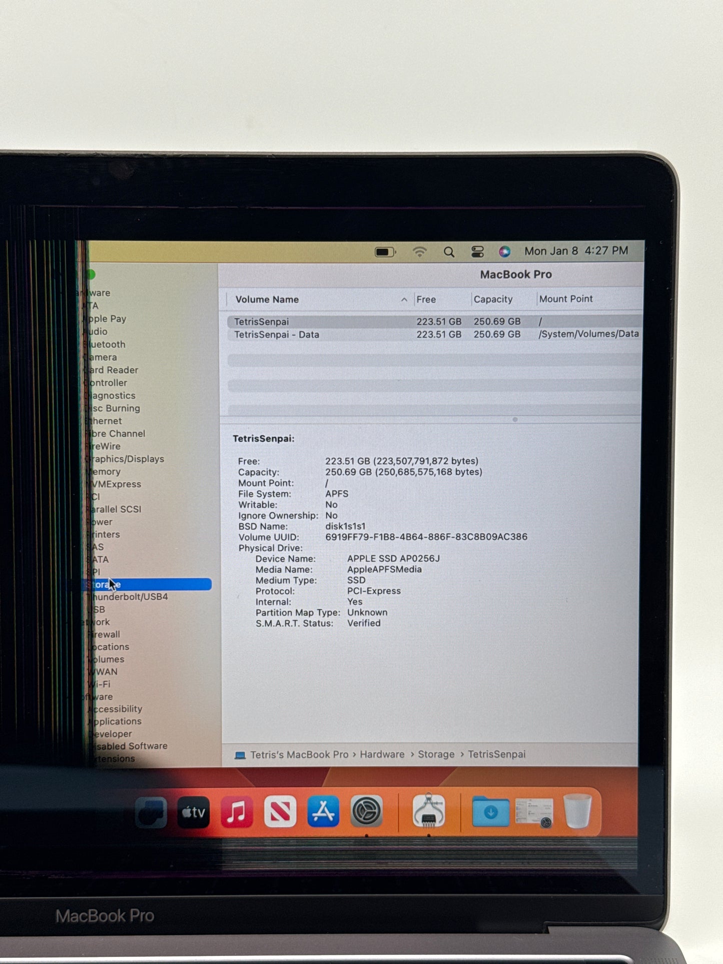 Apple MacBook Pro 13" A1706 – 3.1GHz i5 / 8GB / 256GB – Bad Screen