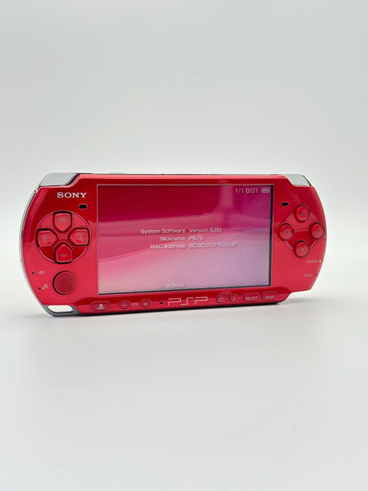 Sony PSP-3000 Red Console #211 w/2400 mAh Battery