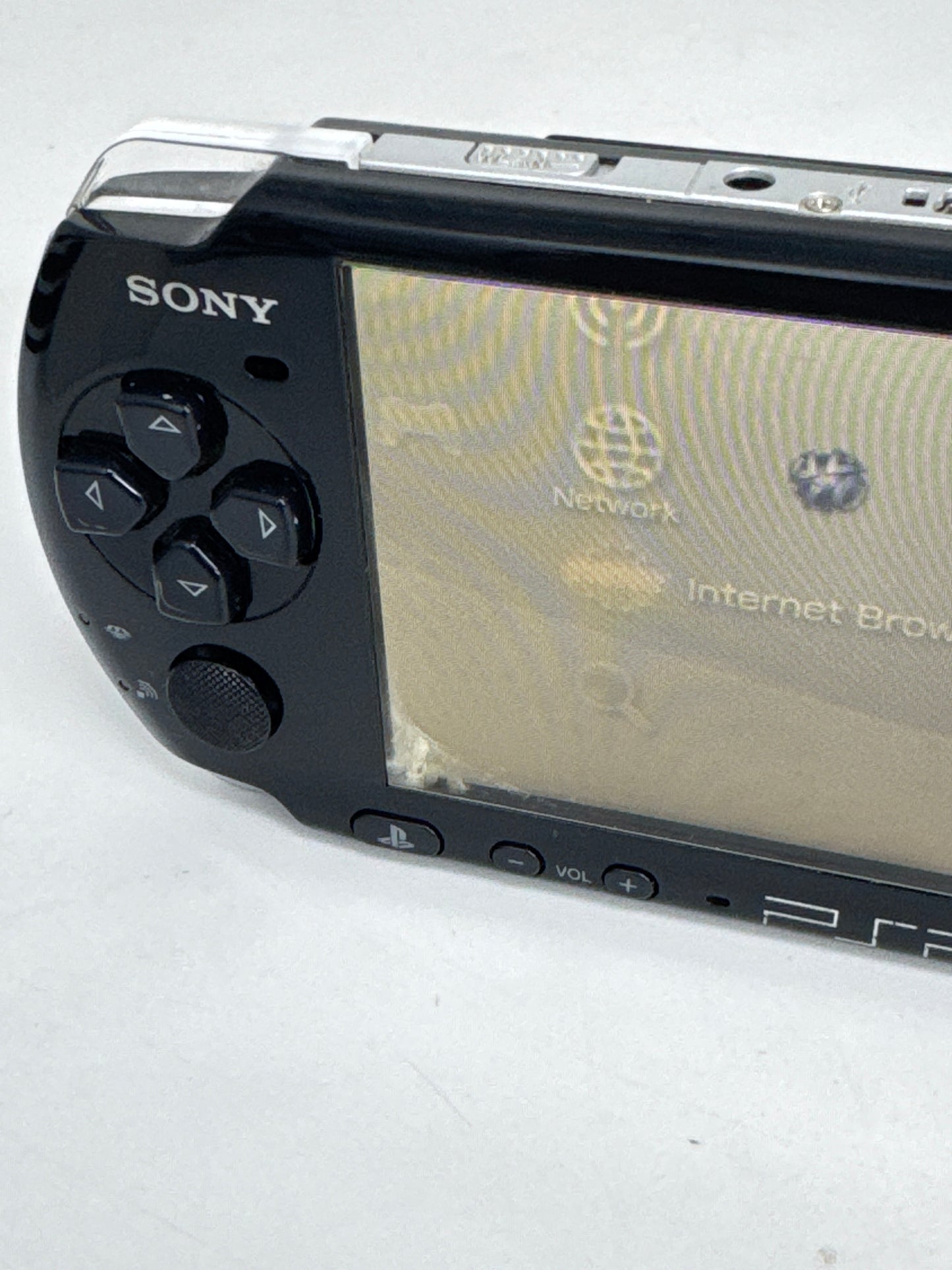 Sony PSP-3000 Black Console #307 No Battery or Lid No Charger BAD UMD & SCREEN AS IS