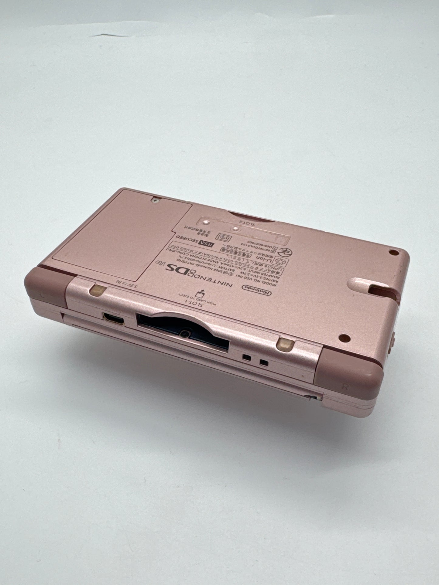 Nintendo DS Lite USG-001 Metallic Rose Console #48 Bad Hinge