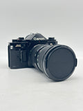 Canon A-1 35mm SLR Vintage Film Camera Black with 35-105mm f3.5 Zoom Lens image 2
