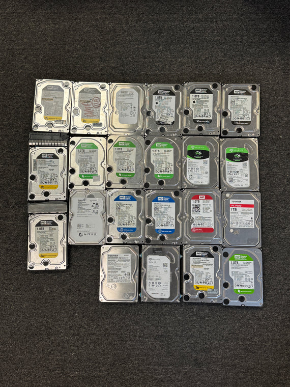 Lot of 22 1TB SATA 3.5" Hard Drives WD Seagate Toshiba
