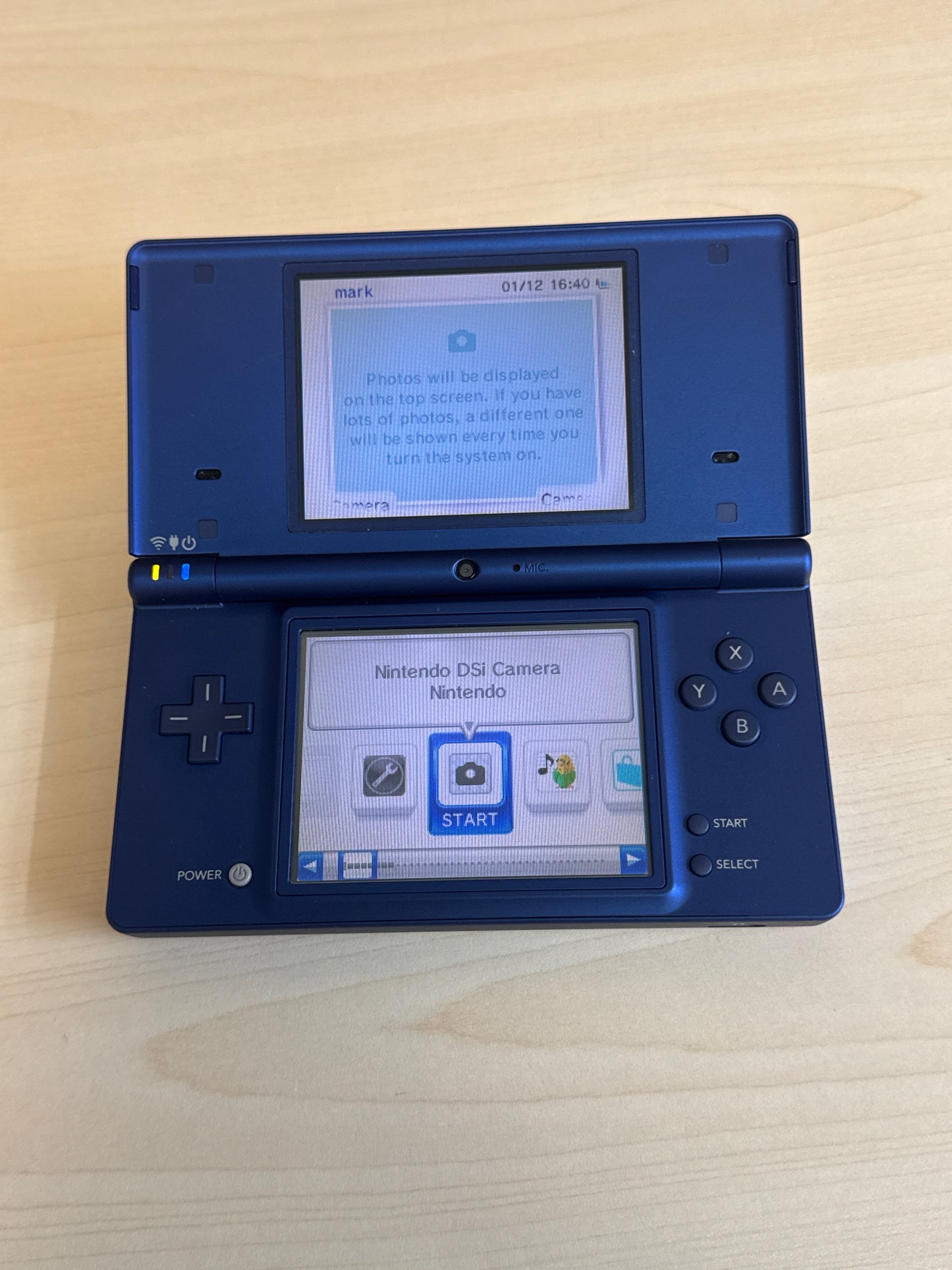 Nintendo DSi TWL-001(JPN) Blue Console - Bad Top Screen