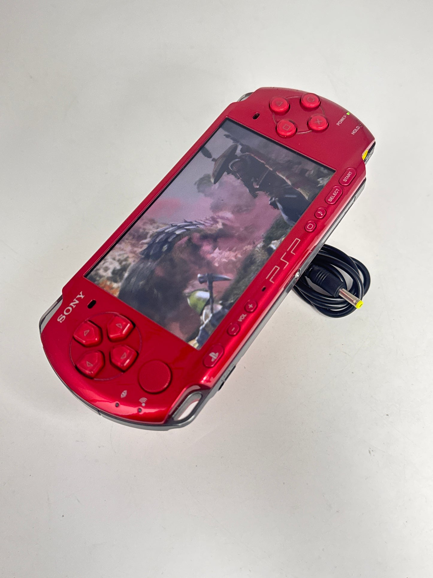 Sony PlayStation Portable PSP-3000 Red Console #365 w/2400mAh Battery & Charger