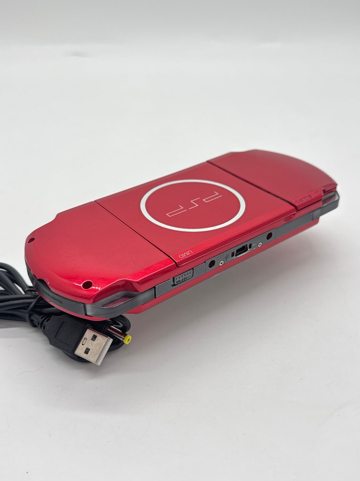 Sony PSP-3000 Radiant Red Console w/ Charger #68 Battery Lid Will Not Stay On