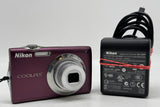 Nikon COOLPIX S3000 12MP 4x Zoom Purple Digital Camera image 1