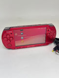 Sony PSP-3000 Red Console #62 w/ 1200mAh Battery & Charger Back Lid Falls Off image 2