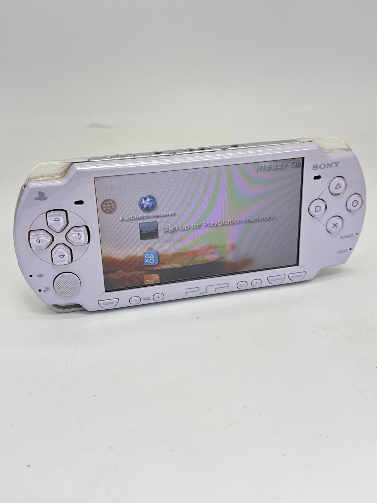 Sony PSP-2000 Lavender Console #224 No Battery or Lid No Charger Bad Power Button AS IS