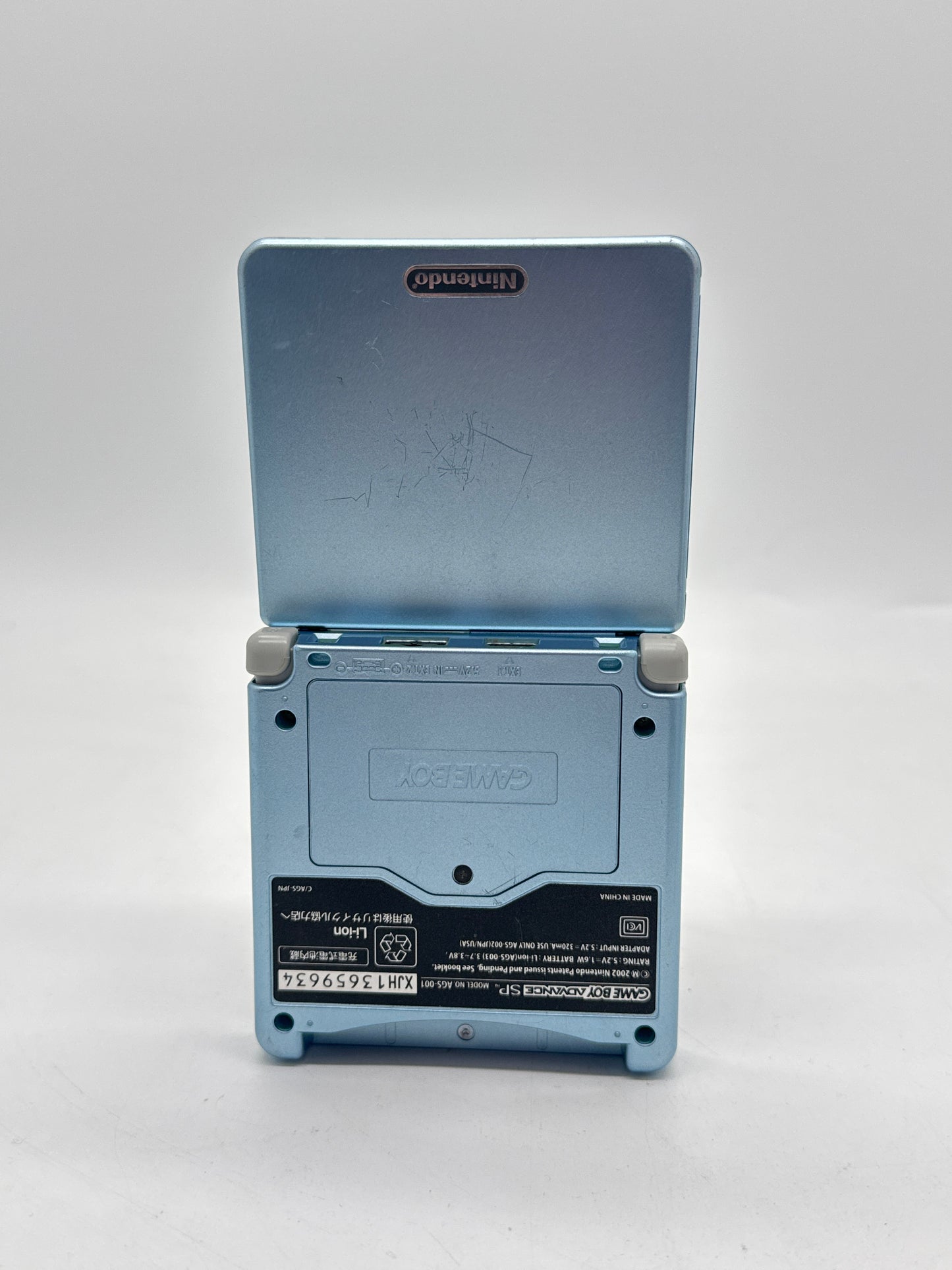 Nintendo Game Boy Advance SP AGS-001 Pearl Blue Console Only #400