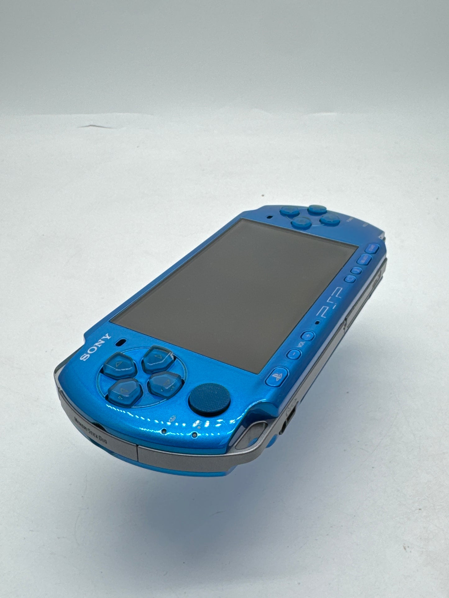 Sony PlayStation Portable PSP-3000 Blue Console #377 - Yellowed Display AS IS