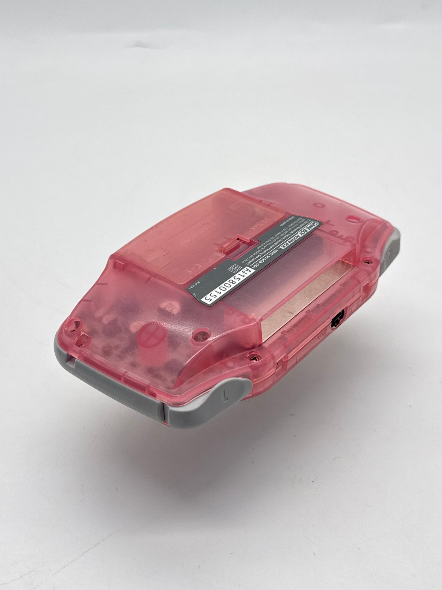 Nintendo Game Boy Advance AGB-001 Milky Pink Console #3 Missing Side Piece