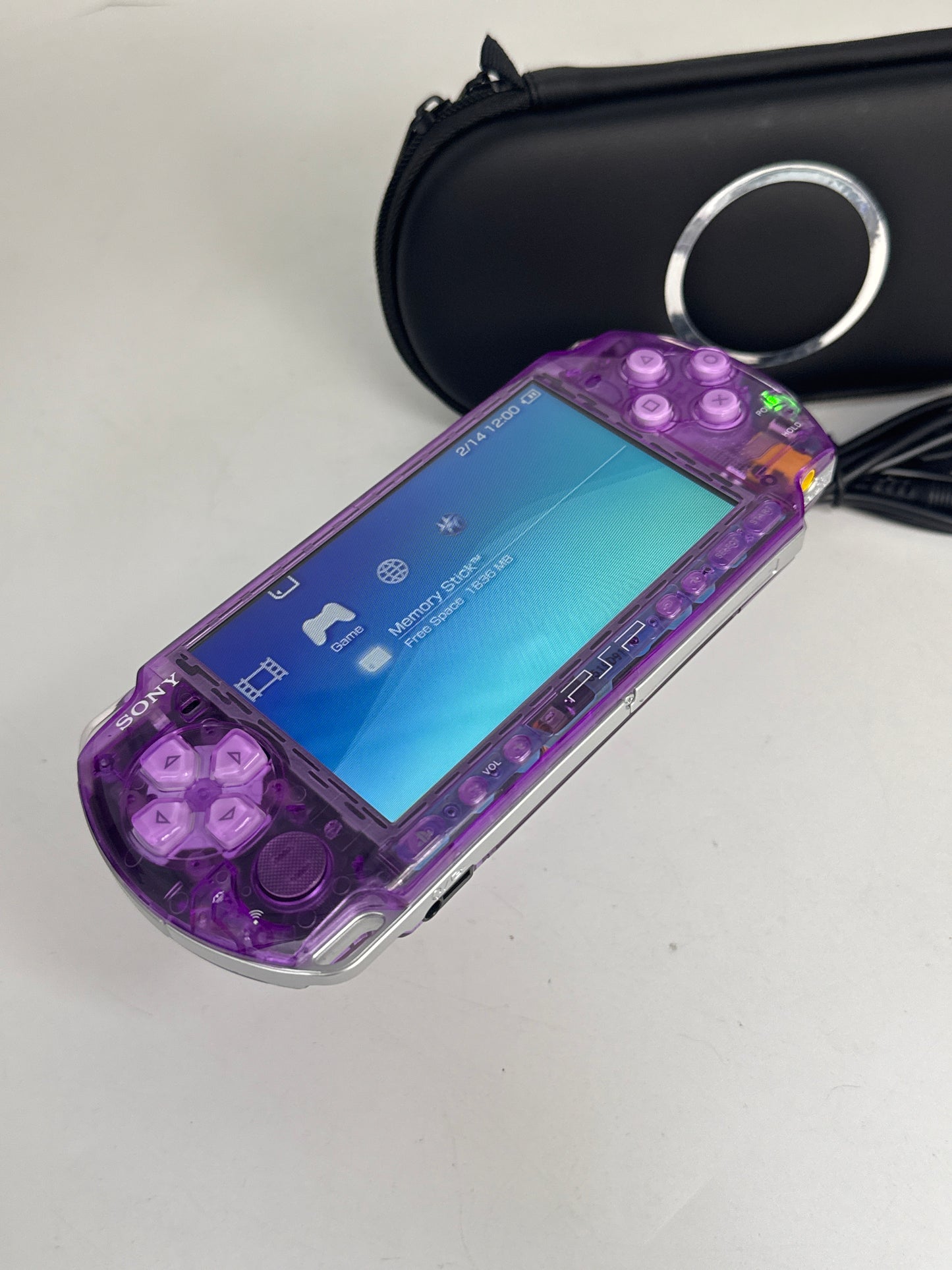 Sony PlayStation Portable PSP-3006 Clear Purple Console Bundle #334