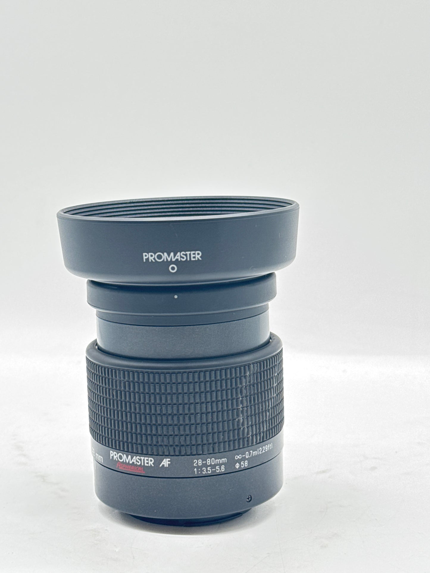 Canon EOS Rebel G W/PROMASTER AF ASPHERICAL 28-80MM 1:3.5-5.6 CAMERA LENS