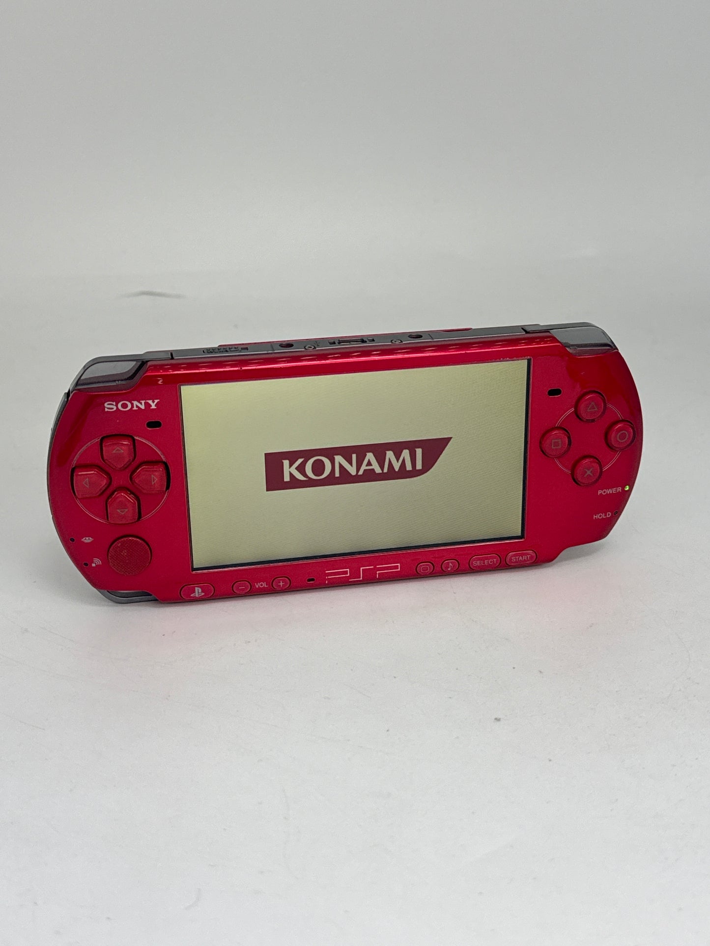 Sony PlayStation Portable PSP-3000 Red Console #370 No Back Lid AS IS
